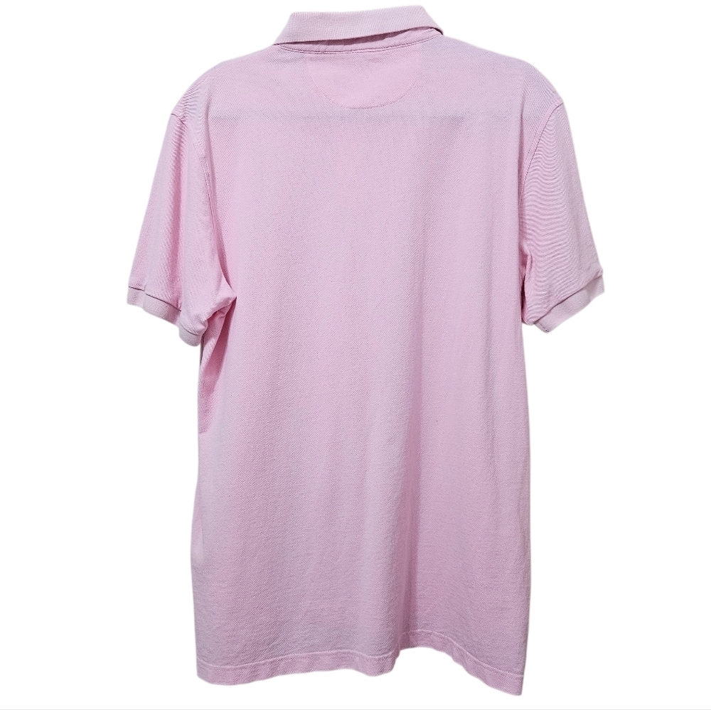 Peter Millar Crown Soft Pink Polo Shirt Cotton Silk Mens Large - Picture 5 of 7